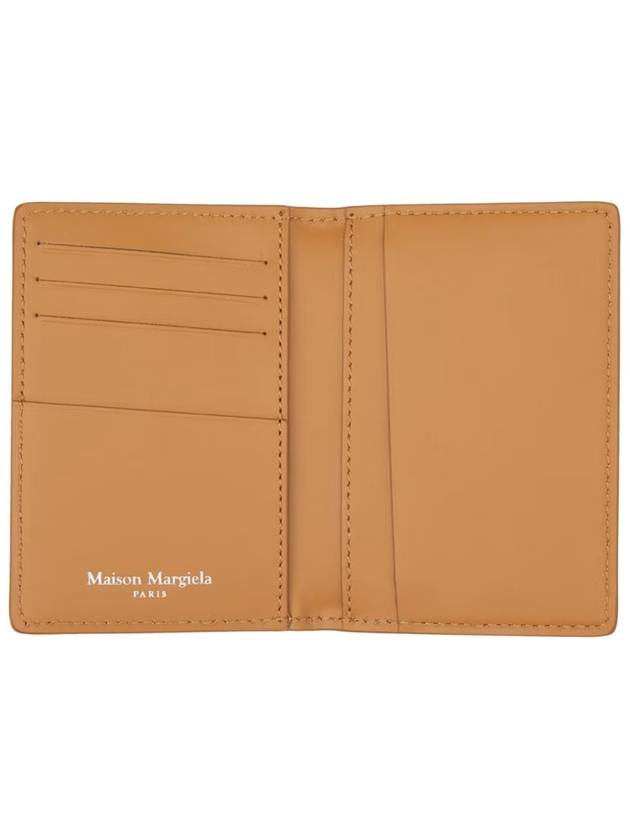 Stitched Bi-Fold Leather Card Wallet Mustard - MAISON MARGIELA - BALAAN 4