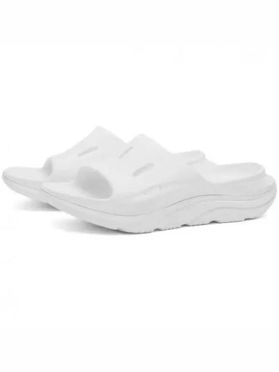 Ora Recovery Slide 3 Slippers White - HOKA ONE ONE - BALAAN 2