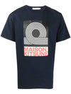 Black Anthony Burrill Logo Classic Cotton Short Sleeve T-Shirt Navy - MAISON KITSUNE - BALAAN 3