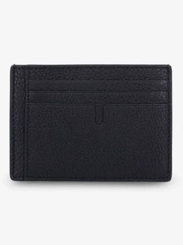 Grained Leather Card Wallet Black - BURBERRY - BALAAN 2