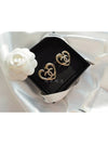 23C CC Logo Big Heart Gold Crystal Earrings Earrings ABA098 - CHANEL - BALAAN 3