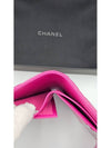 Classic Small Flap Gold Grained Shiny Gold Half Wallet Red Pink - CHANEL - BALAAN 8