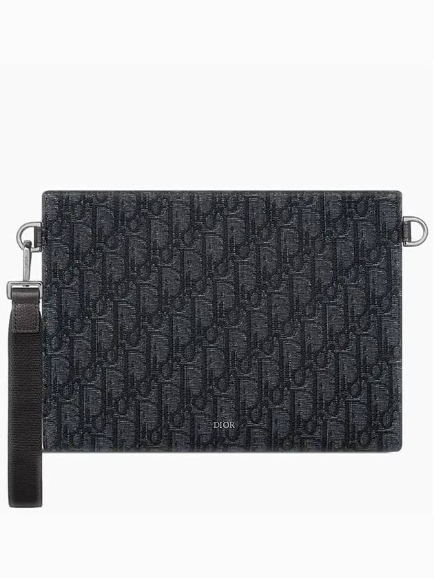 Oblique A5 Triangle Pouch Black - DIOR - BALAAN 2