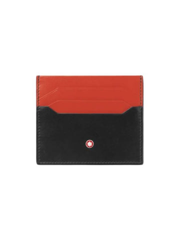 Meisterstück 6CC Leather Card Wallet Red Black - MONTBLANC - BALAAN 1