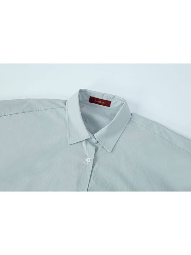 Cotton Overfit Shirt Blue C3WBL72BL - CALLAITE - BALAAN 7