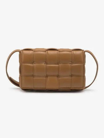 Cassette Intrecciato Padded Small Cross Bag Camel - BOTTEGA VENETA - BALAAN 2