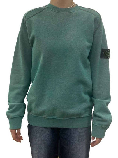 Men's Crew Neck Cotton Sweatshirt Green - STONE ISLAND - BALAAN 2