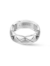 Coco Crush Quilted Motif Small 18K White Gold Ring Silver - CHANEL - BALAAN 3