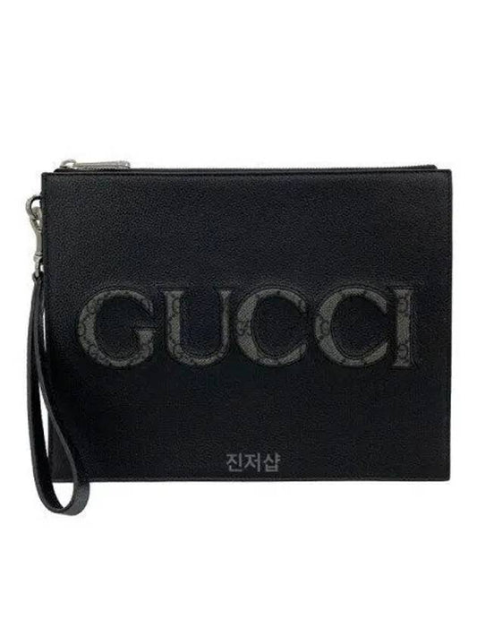 Logo Clutch Bag Black - GUCCI - BALAAN 2