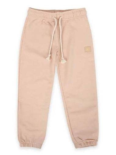 Kids Face Patch Cotton Jogger Pants Powder Pink DK0008 AD5 - ACNE STUDIOS - BALAAN 1