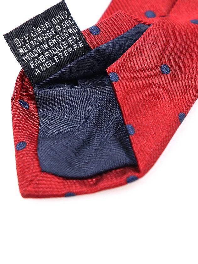 100 silk red dot pattern tie - DUNHILL - BALAAN 7