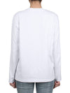 Milano Brushed Logo Cotton Long Sleeve T-Shirt White - MSGM - BALAAN 5