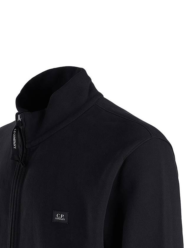 Logo Cotton High Neck Zip-Up Jacket Black - CP COMPANY - BALAAN 6