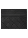 Intrecciato Leather Card Wallet Thunder - BOTTEGA VENETA - BALAAN 2