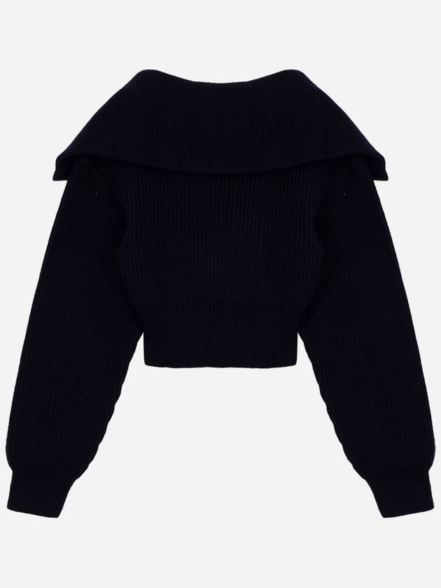 La maille Risoul knit top dark navy - JACQUEMUS - BALAAN 6