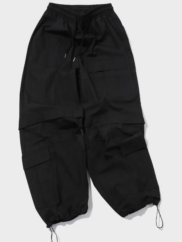 Double pocket wide cargo pants black - CPGN STUDIO - BALAAN 1