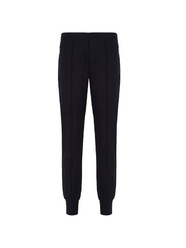 Polyester Track Pants Black - EMPORIO ARMANI - BALAAN 1