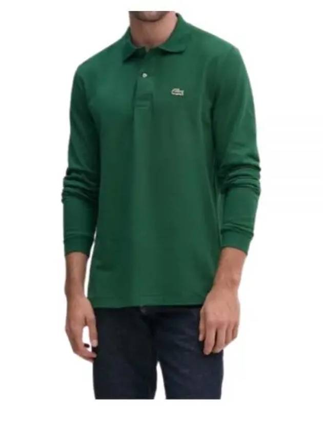 Classic Fit Long Sleeve Polo Shirt Green - LACOSTE - BALAAN 2