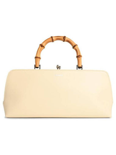 Jil Sander 'Goji' Cream Leather Bag - JIL SANDER - BALAAN 1