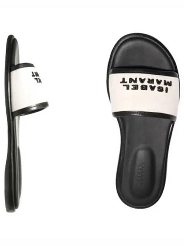 logo cotton slides - ISABEL MARANT - BALAAN 1