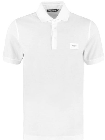 Men's Logo Patch PK Shirt White - DOLCE&GABBANA - BALAAN 2