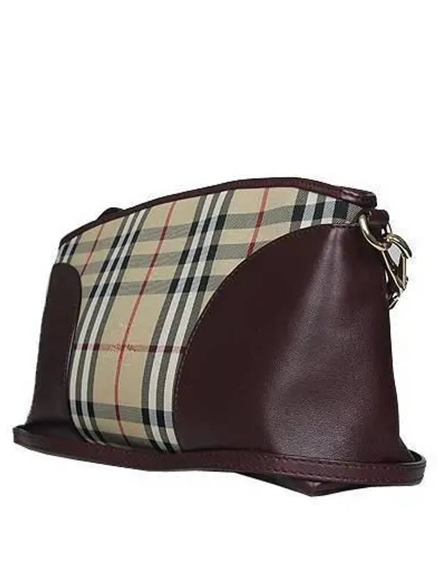 3994662 Classic Check Burgundy Leather Cross Bag - BURBERRY - BALAAN 2