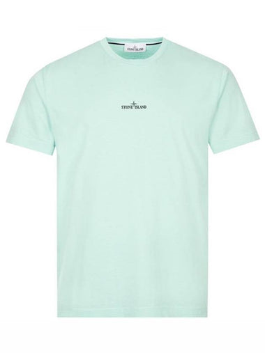 Marble Back Logo Short Sleeve T-Shirt Mint - STONE ISLAND - BALAAN 1