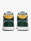 Air Jordan 1 Mid Sonics Sneakers Green Yellow - NIKE - BALAAN.