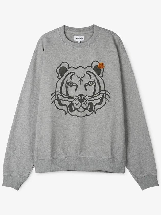 Tiger Printing Sweatshirt Grey - KENZO - BALAAN 3