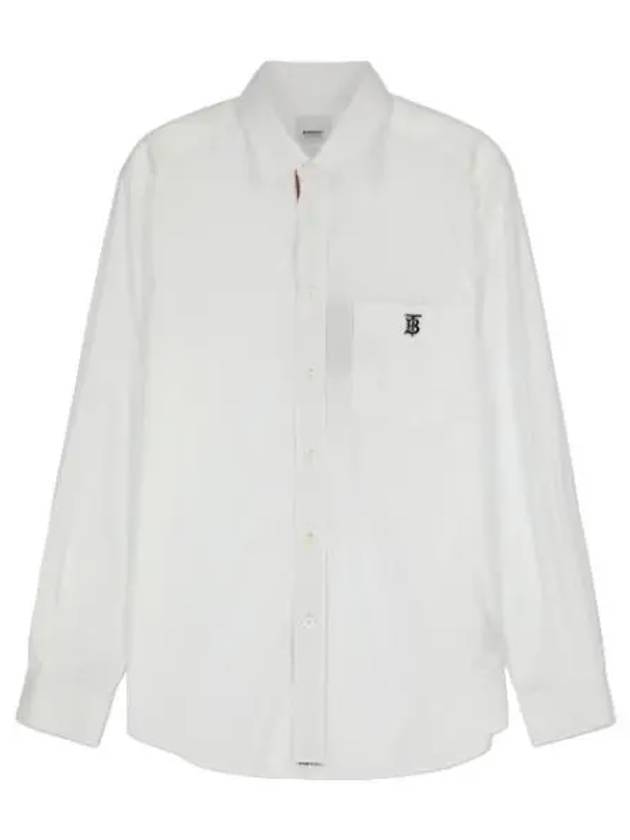 Monogram motif technical shirt white - BURBERRY - BALAAN 1