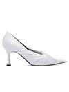 Twist Drapy Leather Pumps White - BALENCIAGA - 1