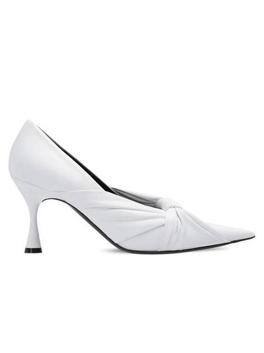 Twist Drapy Leather Pumps White - BALENCIAGA - BALAAN 1