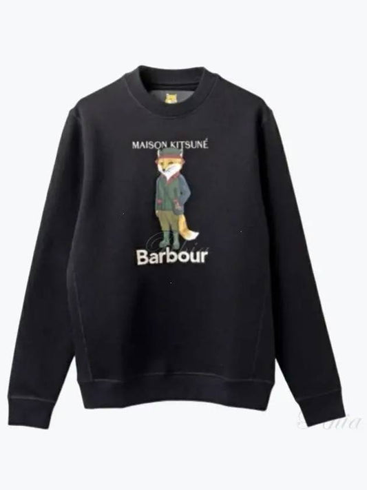 Logo Print Sweatshirt Black - BARBOUR - BALAAN 2