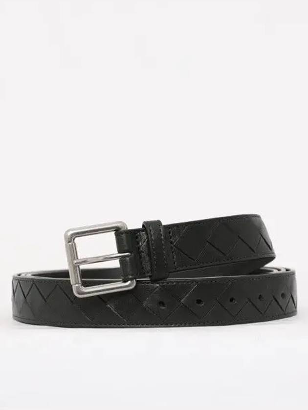 Intrecciato Leather Belt Dark Green - BOTTEGA VENETA - BALAAN 2