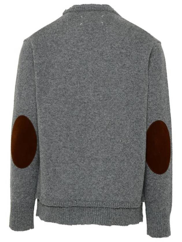 Back Stitch Elbow Patch Knit Top Grey - MAISON MARGIELA - BALAAN 4