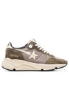 Running Sole Mesh Low Top Sneakers Olive Green - GOLDEN GOOSE - BALAAN.