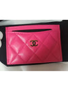 Classic Card Holder Grained Shiny Calfskin Gold Metal Fuchsia - CHANEL - BALAAN 4