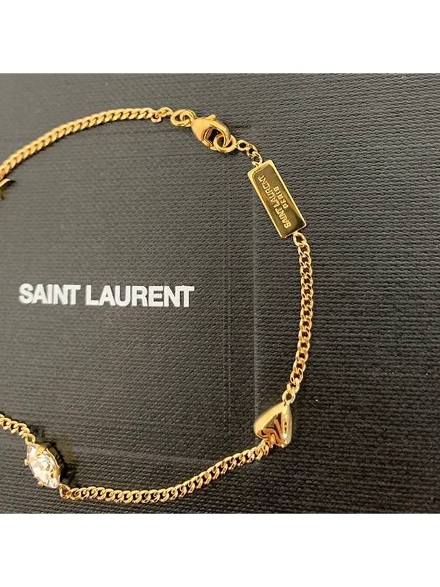 Opyum Heart Chain Bracelet Gold - SAINT LAURENT - BALAAN 8