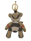 Checked Bear Keychain Beige - BURBERRY - BALAAN 3