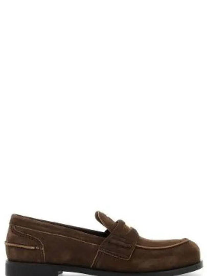 Suede Penny Loafer Brown - MIU MIU - BALAAN 2