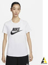 Genuine W Sportswear Essential Logo T shirt DX7907 100 - NIKE - BALAAN 2