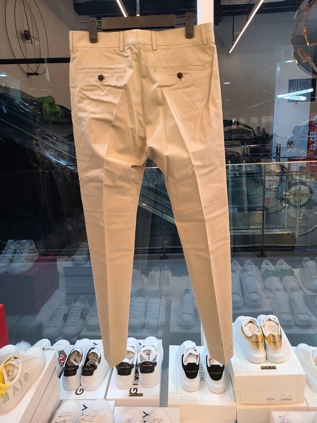 Tapered Chino Straight Pants Beige - AMI - BALAAN 8