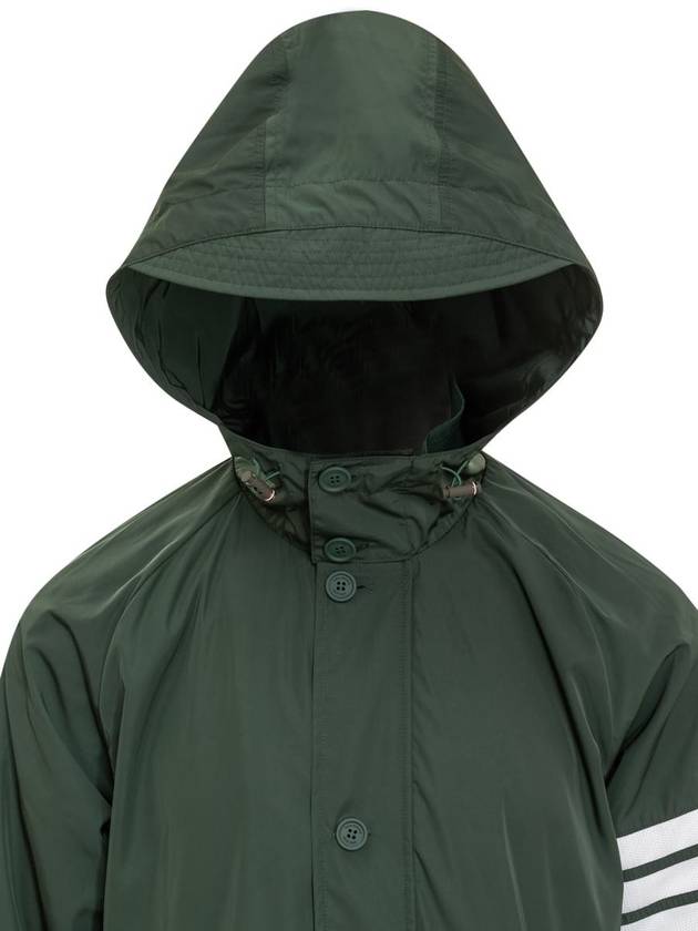 Poly Twill Diagonal Hooded Parka Dark Green - THOM BROWNE - BALAAN 5