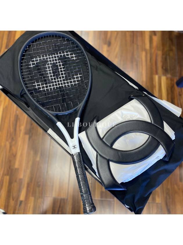 CC Logo Tennis Racket Leather Chain Case Set Black - CHANEL - BALAAN 4