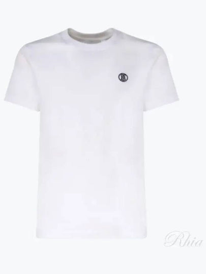 Embroidered Monogram Organic Cotton Short Sleeve T-Shirt White B0651081898 - BURBERRY - BALAAN 2