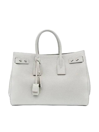 Sac De Jour Medium Shoulder Bag Grey - SAINT LAURENT - BALAAN 1