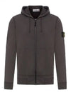 Compass Badge Zip Up Hoodie Charcoal - STONE ISLAND - BALAAN 2