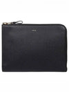 Logo Grain Leather Buckley Clutch Bag Black - TOM FORD - BALAAN 2