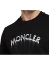 logo print faded effect sweatshirt black - MONCLER - BALAAN 5