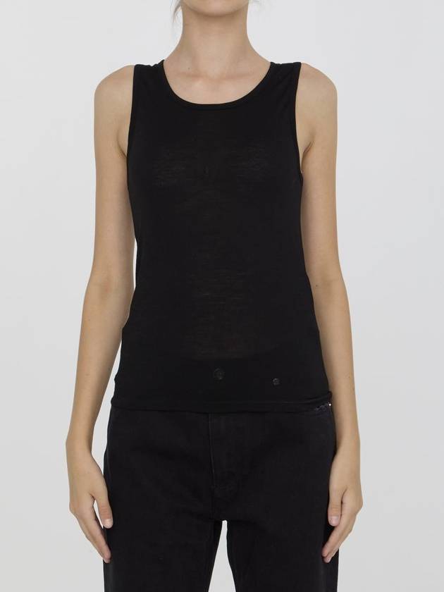 Women s Crew Neck Sleeveless Black - SAINT LAURENT - BALAAN 2